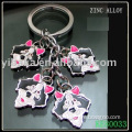 Cheap zinc alloy cute dog shaped keychain supplier